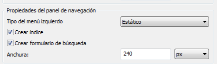 6. Propiedades del panel de navegación